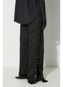 Kalhoty Rick Owens dámské, černá barva, široké, high waist