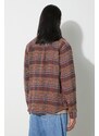 Košilová bunda Corridor Corded Plaid Shirt Jacket hnědá barva, JKT0149