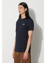 Bavlněné tričko Fred Perry tmavomodrá barva, s aplikací, M3519.608