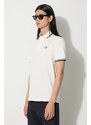 Bavlněné polo tričko Fred Perry béžová barva, s aplikací, M12.T25