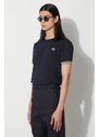 Bavlněné tričko Fred Perry tmavomodrá barva, s aplikací, M1588.795