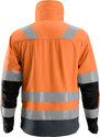 Snickers Workwear Reflexní softshellová bunda AllroundWork, třída 3 oranžová vel. XS