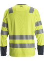 Snickers Workwear Reflexní tričko s dlouhým rukávem AllroundWork, tř. 2 žlutomodré vel. XS