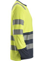 Snickers Workwear Reflexní tričko s dlouhým rukávem AllroundWork, tř. 2 žlutomodré vel. XS