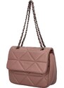 DIANA & CO Trendy dámská koženková crossbody Solana, tmavě růžová