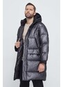 Péřová bunda EA7 Emporio Armani pánská, černá barva, zimní