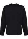 Trendyol Black 100% Cotton Basic Crew Neck Long Sleeve Regular Fit Knitted T-Shirt