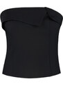 Trendyol Black Strapless Collar Detailed Woven Blouse