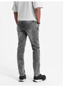 Ombre Clothing Pánské džínové kalhoty SLIM FIT - šedé V4 OM-PADP-0110