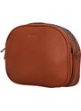 MaxFly Malá trendy koženková crossbody kabelka Jennifer, hnědá