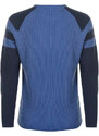 Pierre Cardin Ribbed Crew Knit Mens Mid Blue/Navy