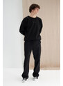 Trendyol Black More Sustainable Oversize/Wide-Fit Pocket Textured Sweatpants