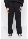 Trendyol Black More Sustainable Oversize/Wide-Fit Pocket Textured Sweatpants