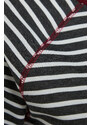 Trendyol Anthracite Multicolored Cotton Striped Tshirt-Jogger Knitted Pajama Set