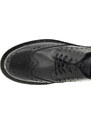 CLARKS Dámské kožené černé polobotky 26163621-BLACK-245