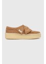 Clarks Originals Mokasíny Clarks Wallabee Cup dámské, béžová barva, na plochém podpatku, 26174006