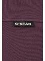 Bavlněné tričko s dlouhým rukávem G-Star Raw fialová barva