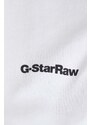 Bavlněné tričko s dlouhým rukávem G-Star Raw bílá barva