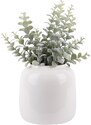 Time for home Bílá kovová váza Ivyna 20,5 cm