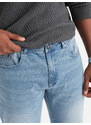 Ombre Clothing Pánské džínové kalhoty STRAIGHT LEG - světle modré V2 OM-PADP-0133