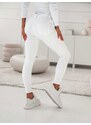 FASARDI Roztrhané džínové džíny v bílé barvě