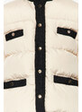 Trendyol Ecru Oversize Pocket Detailní vodoodpudivý nafukovací kabát