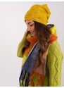 Fashionhunters Olivová zimní čepice s kašmírem