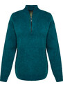 Trendyol Winter Essentials Petrol Oversize měkký texturovaný vzorovaný pletený svetr