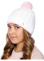 Marhatter Dívčí pletená čepice - 9489 - bílá