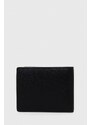 Kožená peněženka Tommy Jeans černá barva