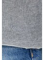 Bavlněná mikina Pepe Jeans Caroline dámská, šedá barva, s aplikací