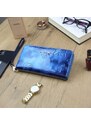 Dámská kožená pouzdrová peněženka modrá - Gregorio Mallvina modrá