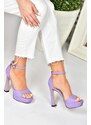 Fox Shoes Purple Platform Women's Thick Heeled Shoes