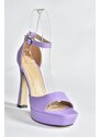 Fox Shoes Purple Platform Women's Thick Heeled Shoes