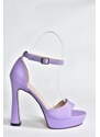 Fox Shoes Purple Platform Women's Thick Heeled Shoes
