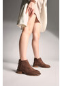 Marjin Women's Casual Boots & Booties With Zipper At The Back Efren Brown.