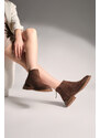 Marjin Women's Casual Boots & Booties With Zipper At The Back Efren Brown.