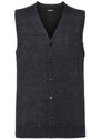 RUSSELL Men's Sleeveless Cardigan, Neckline V R719M 50/50 50% Cotton 50% Acrylic CottonBlend TM weave 12 275g
