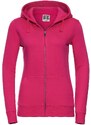 Pink women's hoodie with Authentic Russell zipper