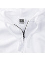 White women's sweatshirt with hood and zipper Authentic Russell