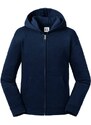 Navy blue children's sweatshirt with hood and zipper Authentic Russell