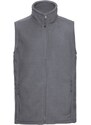 Men's grey fleece vest pill-free fleece Russell