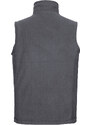 Men's grey fleece vest pill-free fleece Russell