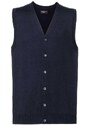 RUSSELL Men's Sleeveless Cardigan, Neckline V R719M 50/50 50% Cotton 50% Acrylic CottonBlend TM weave 12 275g