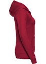 Red women's sweatshirt with hood and zipper Authentic Russell