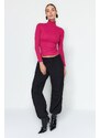 Trendyol Pink Premium Soft Fabric Rolák Vypasovaný/flexibilní pletený Halenka