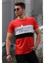 Madmext Red Men's Printed T-Shirt 4499