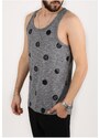 Madmext Printed Anthracite Singlet 2303