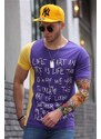 Madmext Printed Purple T-Shirt 3020