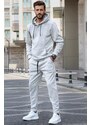 Madmext Ecru Hooded Basic Tracksuit Set 5903